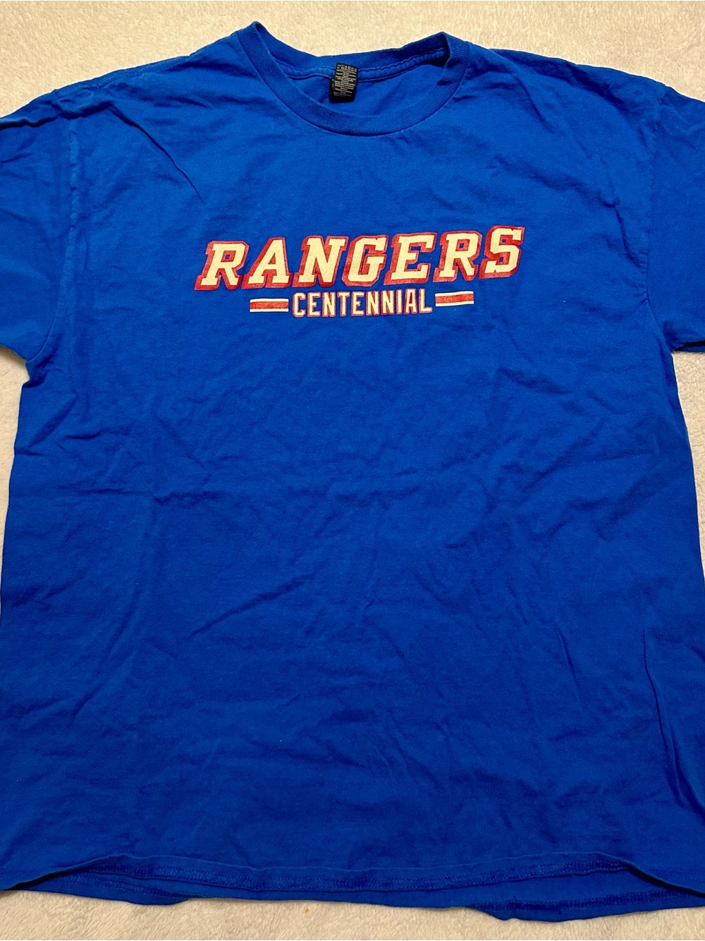 NY Rangers Centennial Hockey Tee Shirt XL Hyundai